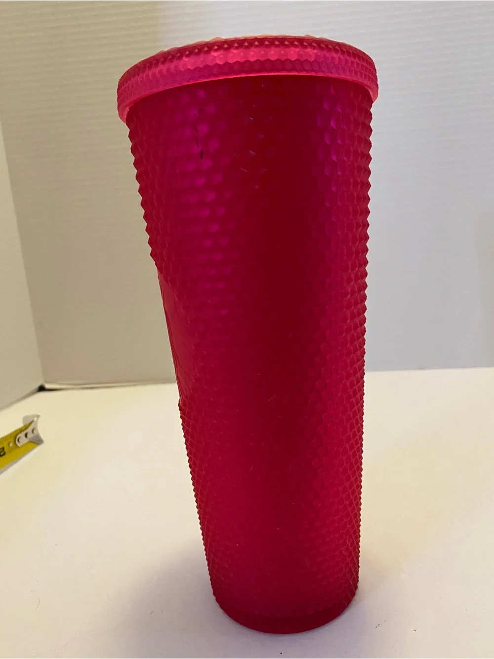 starbucks 2023 hot pink soft touch studded tumbler venti 24oz Brand New No Straw